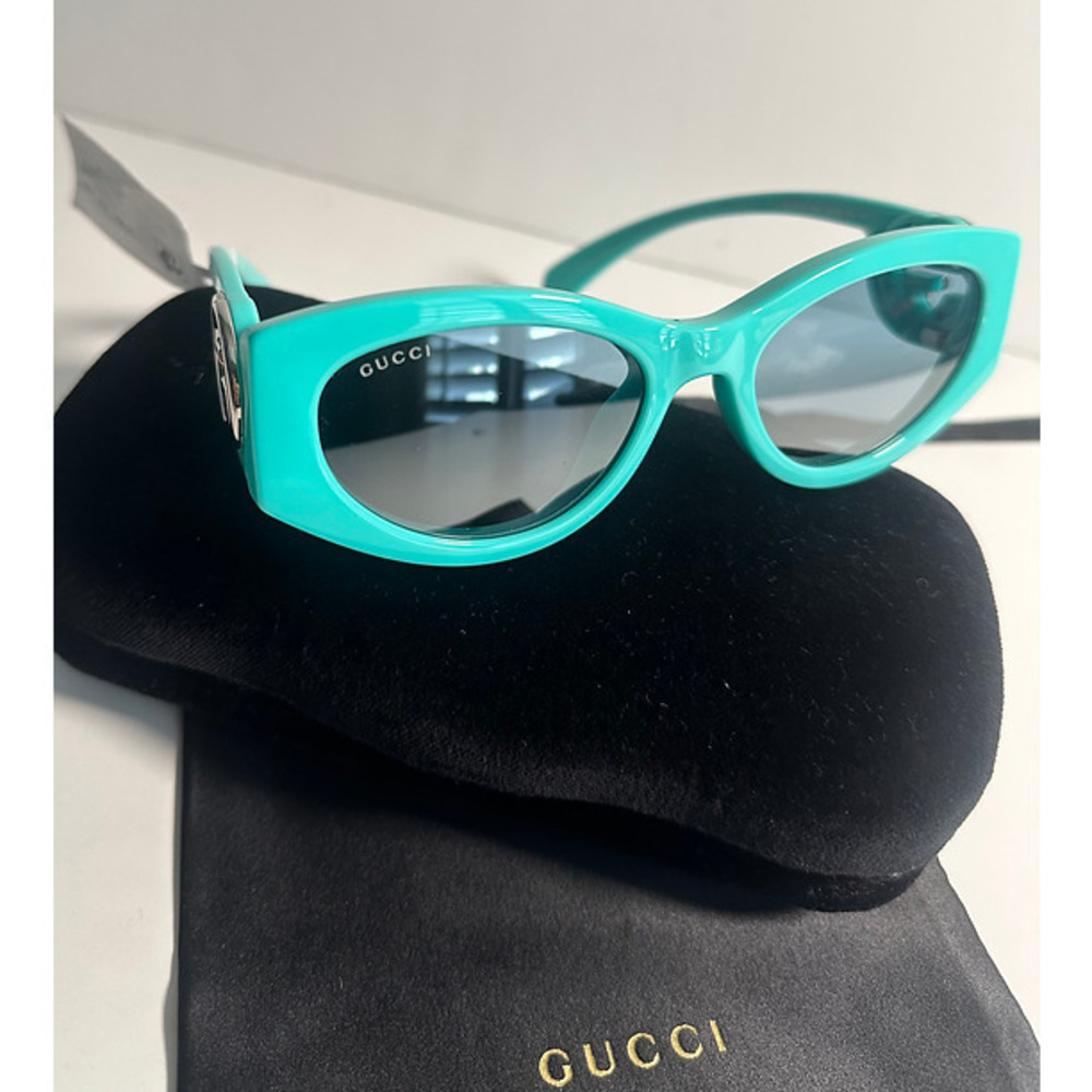 NWT Gucci GG1691S-004-54 Light Blue 54mm Sunglasses